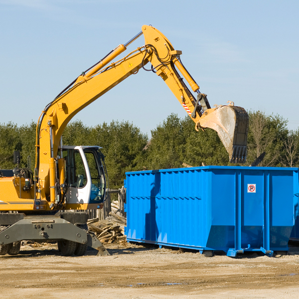 are there any restrictions on where a residential dumpster can be placed in Hunter KS